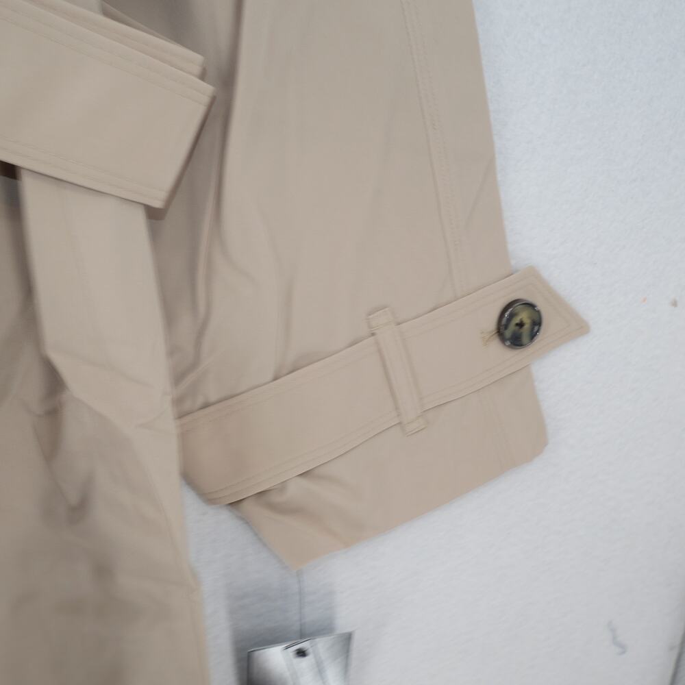 NEW London Fog Women's 2X Double Breasted Trench Coat  Rain Coat Stone Tan - Picture 9 of 16